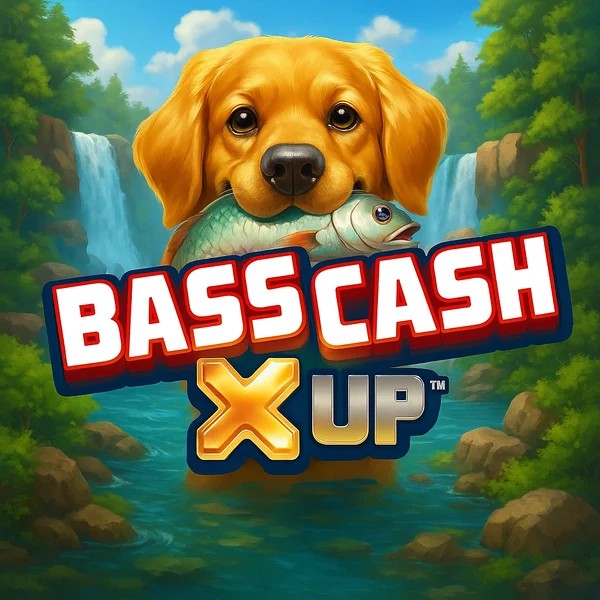 Bass Cash X UP logo by Alchemy Gaming at Bonuskong Casino