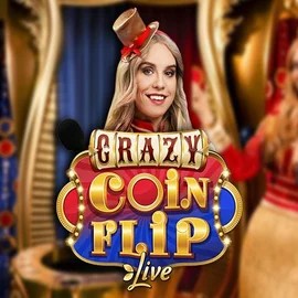 Crazy Coin Flip slot logo by Evolution at Bonuskong Casino