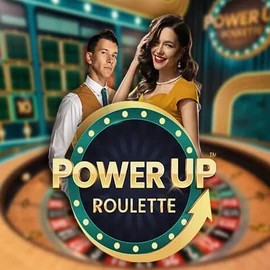 Official Live Casino logo: PowerUP Roulette by Pragmatic Play at Bonuskong Casino