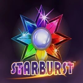 Starburst slot logo by NetEnt at Bonuskong Casino